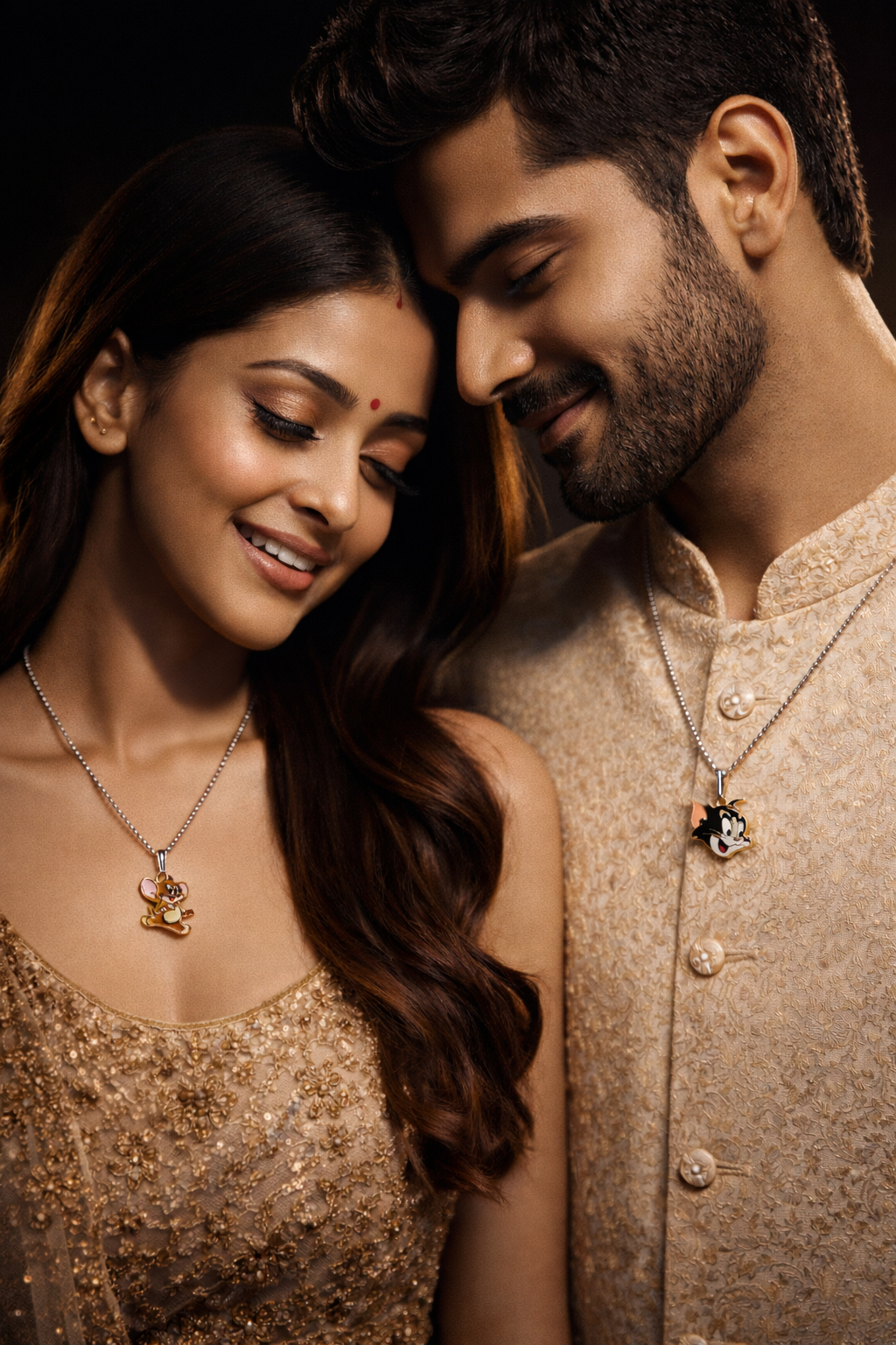 Tom & Jerry Cartoon Pendant Necklace Set - Image 5