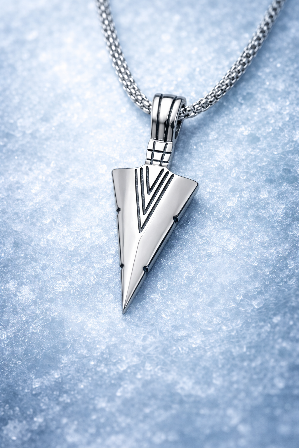 Titan Edge Arrow Pendant Necklace