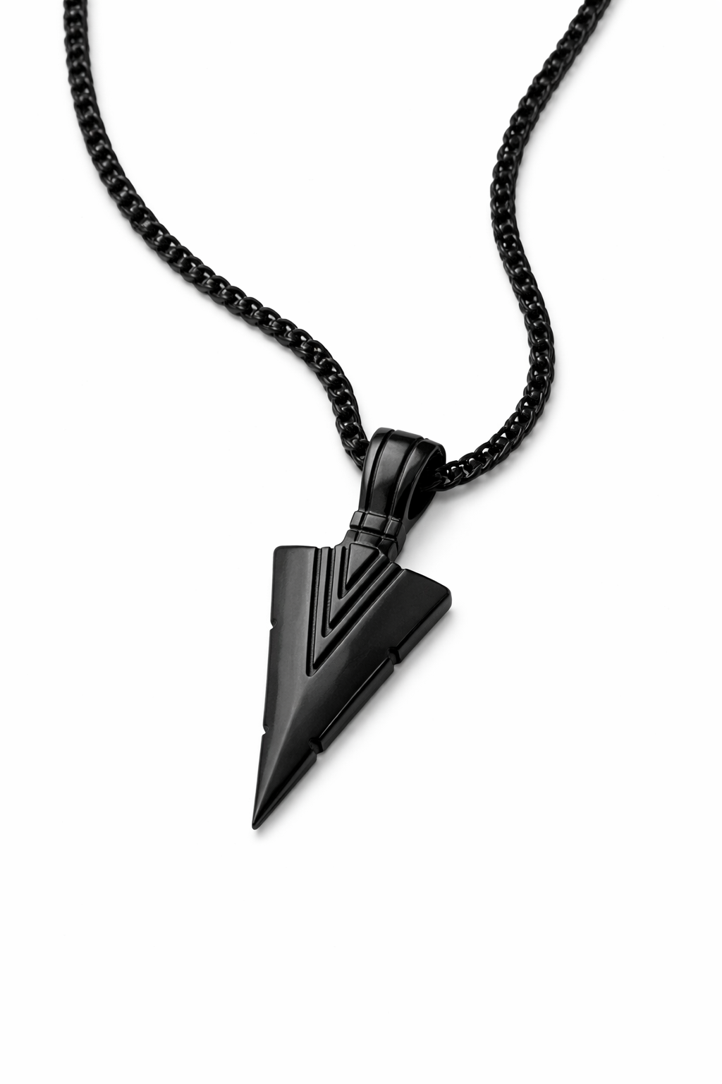 Black Viper Arrow Pendant Necklace - Image 3