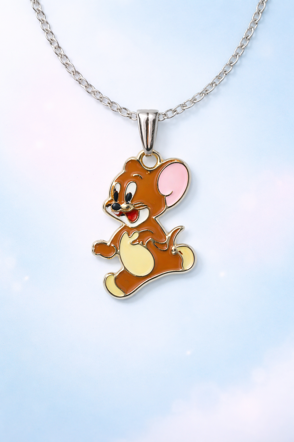 Tom & Jerry Cartoon Pendant Necklace Set - Image 4
