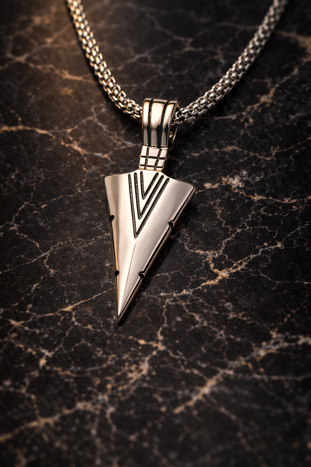 Titan Edge Arrow Pendant Necklace - Image 4