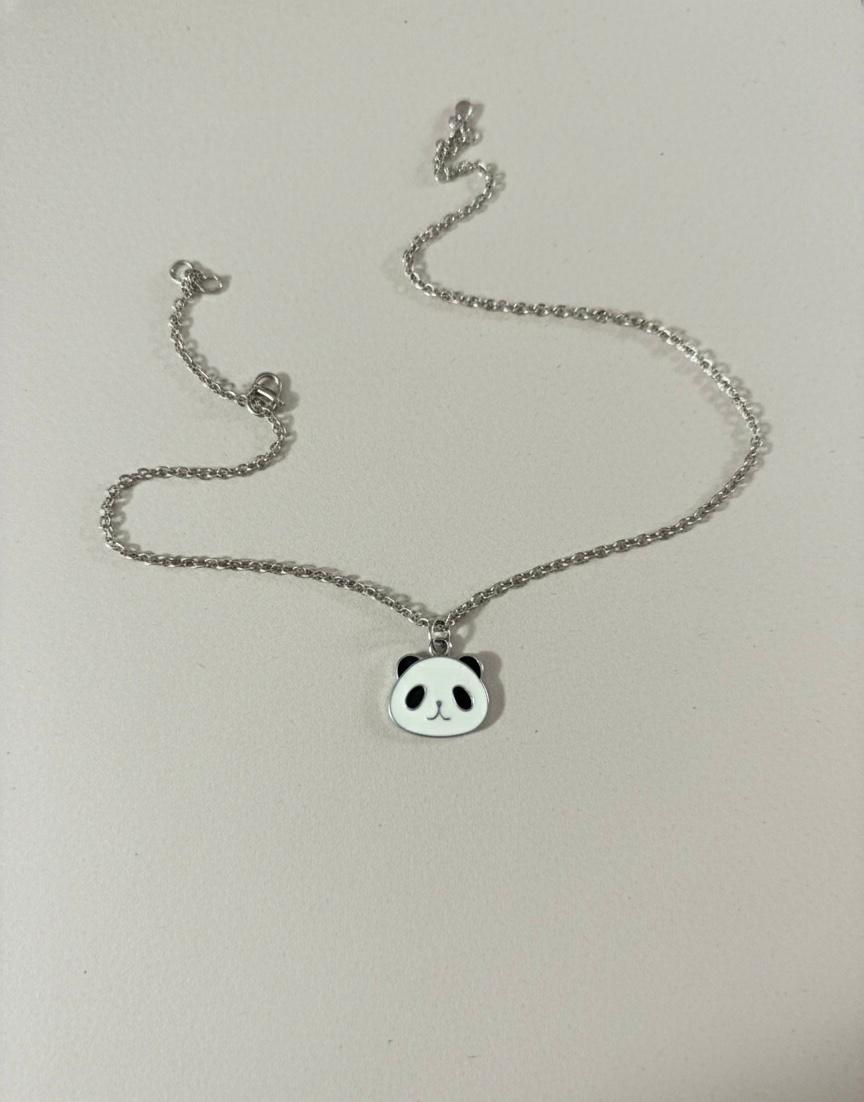 Cute Panda Pendant Necklace | Silver Chain Cartoon Panda Necklace for Girls & Women - Image 3
