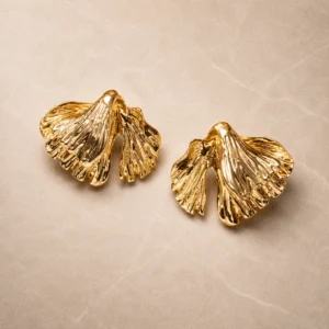 gold-abstract-leaf-statement-stud-earrings-sculpted-luxury-earrings-for-women