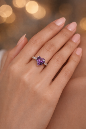 heart-cut-purple-crystal-silver-ring