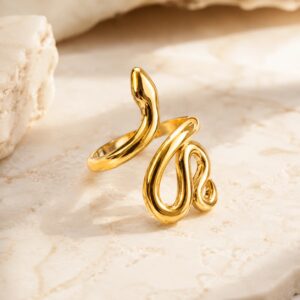 gold-snake-wrap-adjustable-ring-for-women-minimalist-statement-snake-ring-pavani-studio