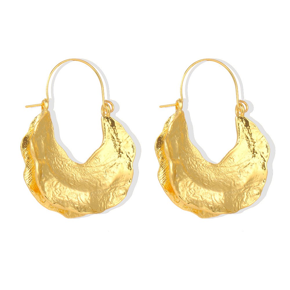 Retro Drop-Shaped Metal Hoop Earrings for Women – Minimalist Punk Statement Jewelry - Image 5