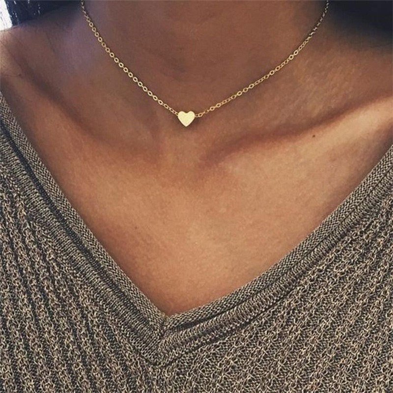 Delicate Heart Pendant Clavicle Chain Necklace for Women - Image 2